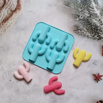 قالب سيليكون على شكل الصبار،4 تجاويف قالب سيليكون للشوكولاتة والحلوى والكوكيز والخبز والشموع وكب كيك