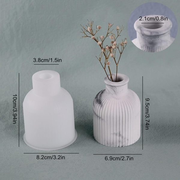 قالب سيليكون مزهرية كونكريت الفازة الترند للمبتدئين متعدد الوظائف،