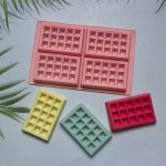 قالب سيليكون وافل بشكل مستطيل لتزين شموع