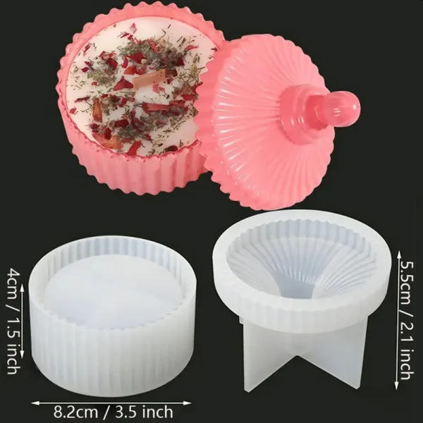 قالب شمعة من الجبس قالب سيليكون صندوق تخزين يدوي الصنع قالب كونكريت ديكور منزلي حرفي حاوية مجوهرات حاوية تخزين الحلوى قوالب أسمنتية