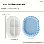 قالب كوستر سيليكون بابلز بيضاوى كونكريت قوالب صب كونكريت