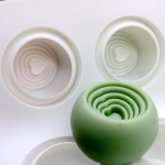 قالب صابون سيليكون على شكل قلب مفرغ مكون من 6 قطع ، صناعة الصابون قالب شمع للخبز والشوكولاتة، هدايا، لوازم حرفية، ديكور منزلي