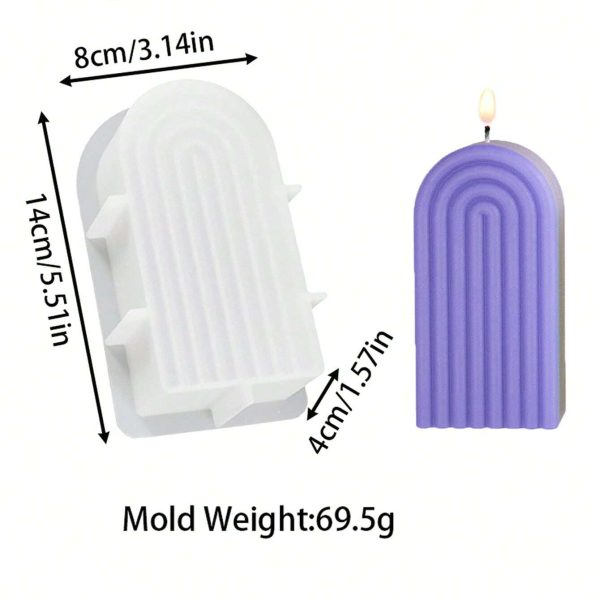 قالب سيليكون 14 سنتيمتر قوس قزح شمعة الهندسة شمعة كونكريت قالب الحرفية ديكور المنزل