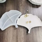 قالب سيليكون مروحة، كونكريت قالب من الراتنج، وحامل حلي، قالب عرض طبق تخزين