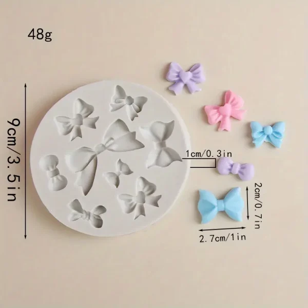 قالب سيليكون لتشكيل عجينة السكر شكل الفيونكات