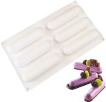 قالب سيليكون موس كيك 3D صوابع الالكير جيلي تشيز كيك روبيك شكل 6-تجويف بيضاوي (6 تجاويف )