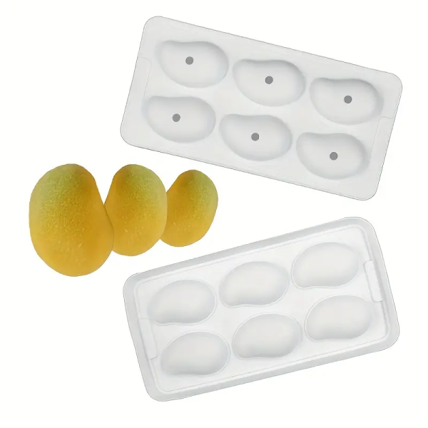 قالب سيليكون للمانجو ثلاثية الابعاد بـ6 قطع ، كيك والموس، للحلوى الفرنسية