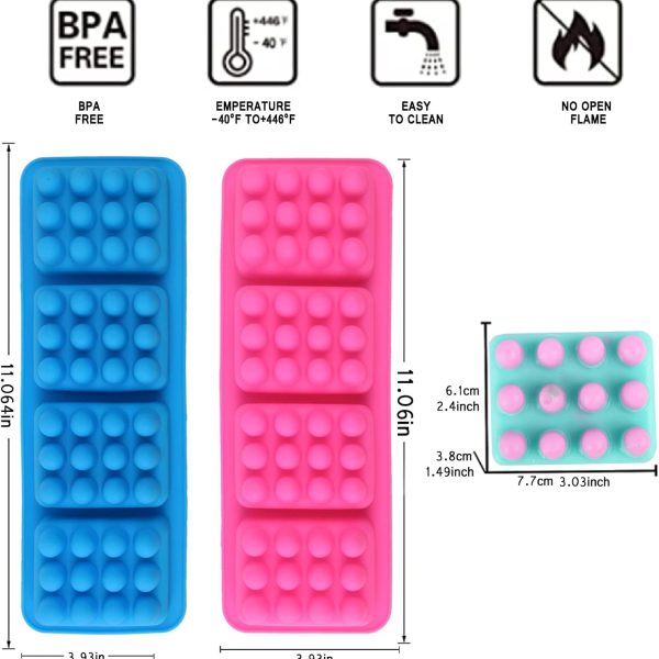قالب سيليكون صابون مساج مستطيل للتدليك ،