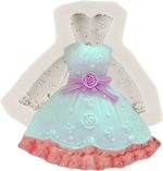 قالب مولد سيليكون شكل فستان تنورة الزفاف للشوكولاتة،، قالب السيليكون، عجينة السكر، للكيك، تنورة الشوكولاتة، ...