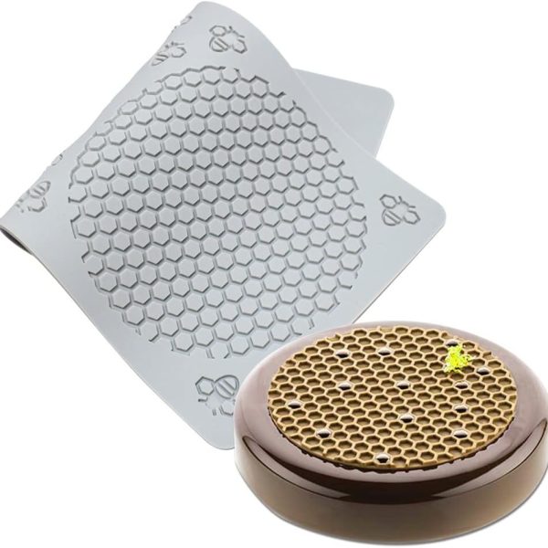 توك قالب كيك فوندان من السيليكون على شكل خلية نحل للمطبخ لتزيين الكيك والكب كيك وخلية النحل، قوالب خبز الشوكولاتة والحلوى مقاس M