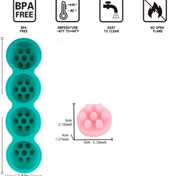 قالب سيليكون صابون مساج مدور للتدليك ،
