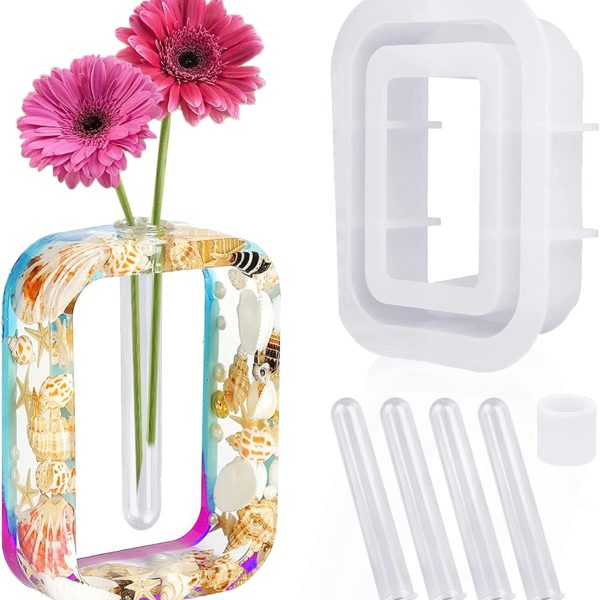 قالب راتنج لمحطة إكثار النباتات، مزهرية من راتنج الايبوكسي قالب سيليكون/ زراعة المياه لتزيين المنزل والمكتب وسطح المكتب والحرف اليدوية