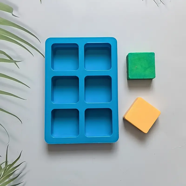 قالب سيليكون صابون مربع 6.5 سم * 6.5 سم ارتفاع 3.2 سم