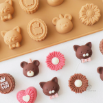 قالب سيليكون على شكل حب القلب، التاج، الحيوان لتزيين الحلويات،, أداة خبز للمطبخ