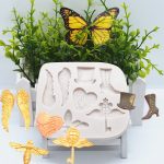 قالب سيليكون على شكل قبعة و جناح ملاك و سلسلة ماجيك لتزيين الكيك والبسكويت والكوكيز والصابون والسكر والبودنغ والشوكولاتة والحلوى الصلبة والشموع