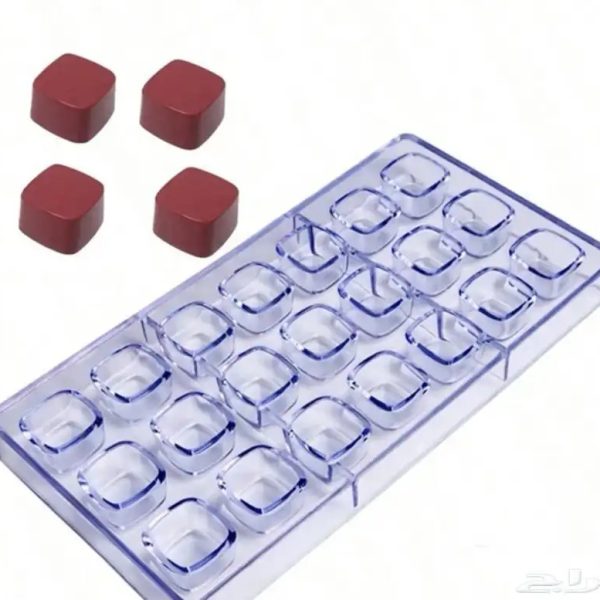 قالب شوكولاتة من الاكريليك بولي كربونات شكل مربعات