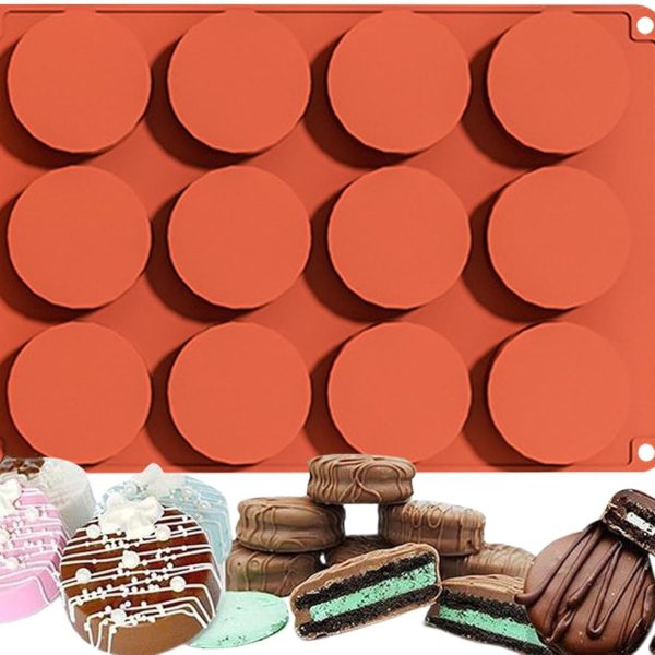 قالب كوكيز الشوكولاتة من ويبيك، قوالب سيليكون للخبز، لبسكويت الساندويتش المغطى بالشوكولاتة