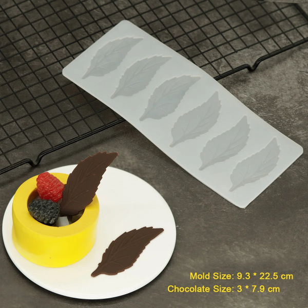 قالب سيليكون ترانسفير شوكليت شكل ورقة الشجر
