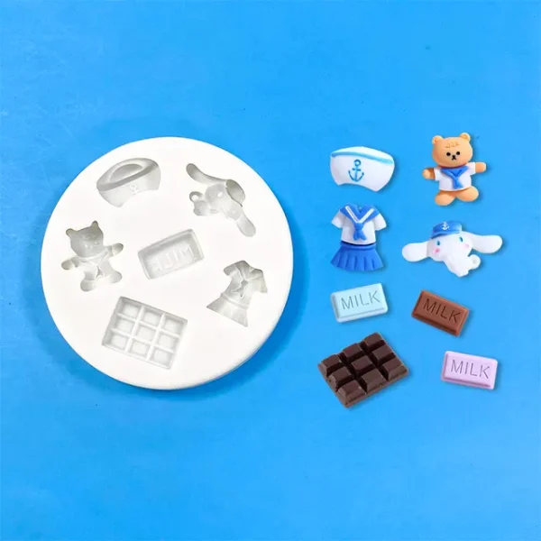 قالب سليكون اشكال زى واشكال المركب البحرية تزيين الكعك والكب كيك والشوكولاتة