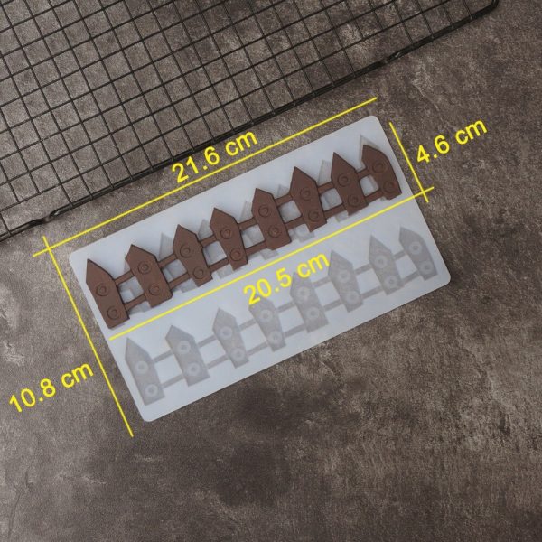 قالب من السيليكون تزيين على شكل سياج ترانسفير فينش شوكولاته قالب سيليكون للشوكولاتة  لتزيين الكيك على شكل سياج من الخيزران قالب ورق نقل لتزيين حافة الكيك