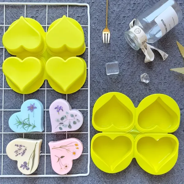 قالب سيليكون صابون قلب 100 جرام