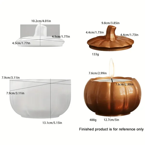 قوالب سيليكون على شكل مرطبان قرع، مرطبان هالوين مع غطاء، قالب راتنج، مرطبانات حلوى هالوين، قوالب راتنج إيبوكسي، حامل شموع، حاوية صندوق مجوهرات، قوالب إيبوكسي، قالب سيليكون على شكل يقطين، ديكور هالوين