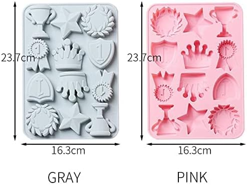 قالب سيليكون على شكل تاج ونجمة و ميداليات صنع الكيك والصابون والايس كريم والجبس