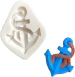 قالب سيليكون مرساة سفينة تزين كيك وكب كيك