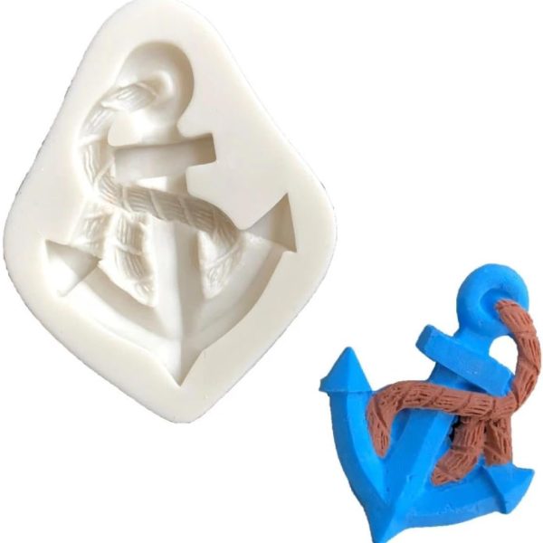قالب سيليكون مرساة سفينة تزين كيك وكب كيك