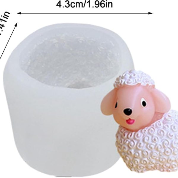 قالب خروف ثلاثي الأبعاد، قوالب شموع، قالب سيليكون للخبز وصناعة الشموع،