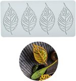 قوالب سيليكون كيك دانتيل على شكل اوراق الشجر مجوفة