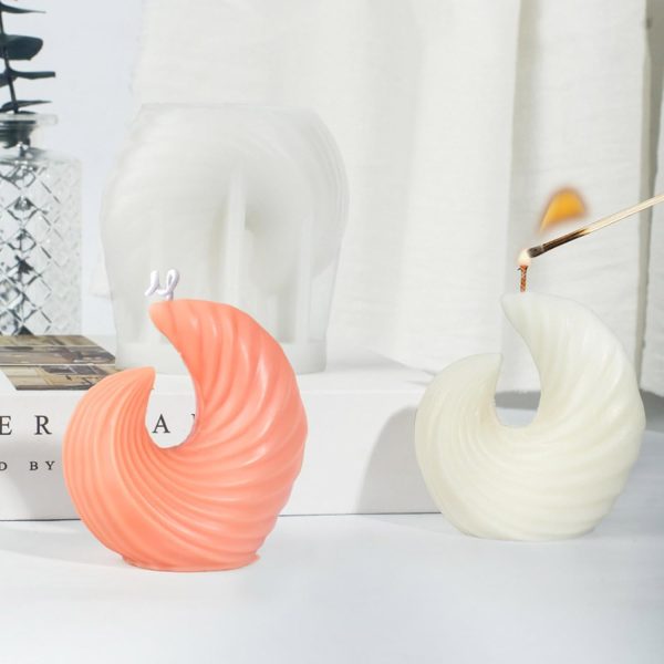 قالب شمعة ثلاثي الأبعاد من السيليكون، قالب شمعة من الجبس،