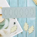 قوالب سيليكون كيك دانتيل على شكل اوراق استوائية مطبوعة