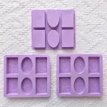 قالب سيليكون صابون 4 قطع مستطيل 2 قطعه بيضاوى منقوش عروض خاصة قالب 2 قالب 3 قالب