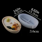 قالب من السيليكون حامل شموع على شكل قارب