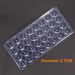 قالب شوكولاتة ثلاثي الأبعاد مصنوع من مادة البولي كربونات المتينة الأكريليك شكل هاف بول 32 قطعة