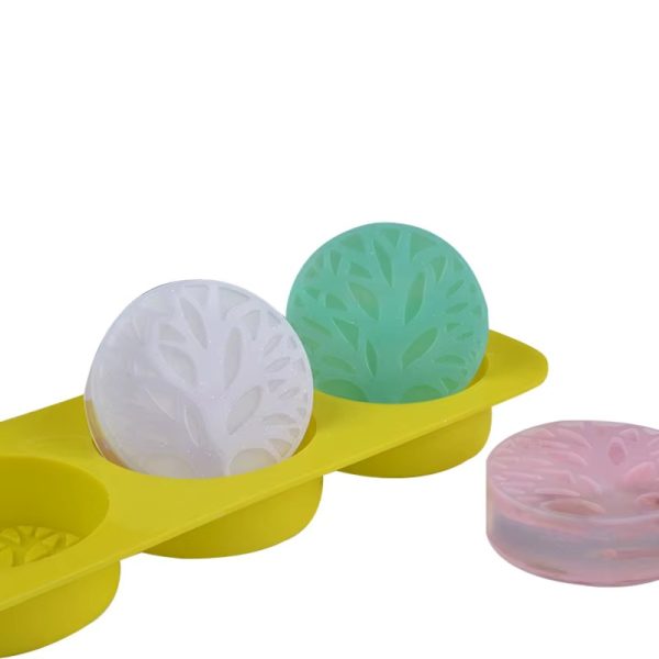 قالب سيليكون  صابون شكل دائري، شجرة، قوالب صابون دائرية