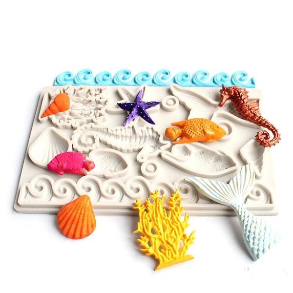 قالب سيليكون على شكل حيوان بحري