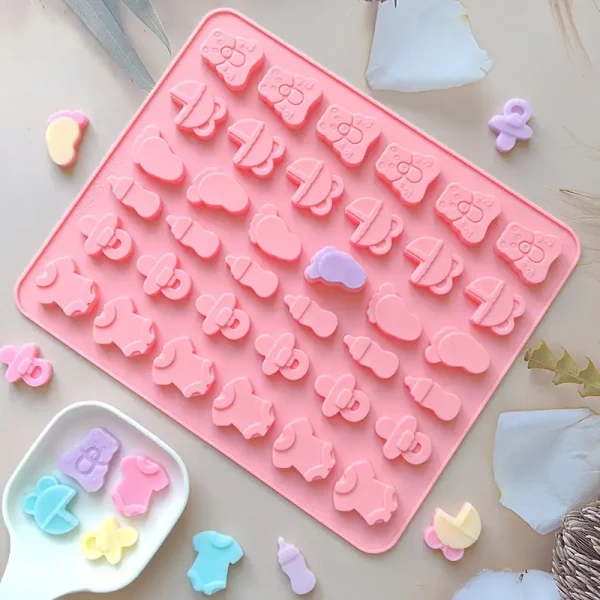 قالب سيليكون اشهر اشكال البيبى توزيعات 36 قطعة كيك شوكولاته تزين شمع صابون