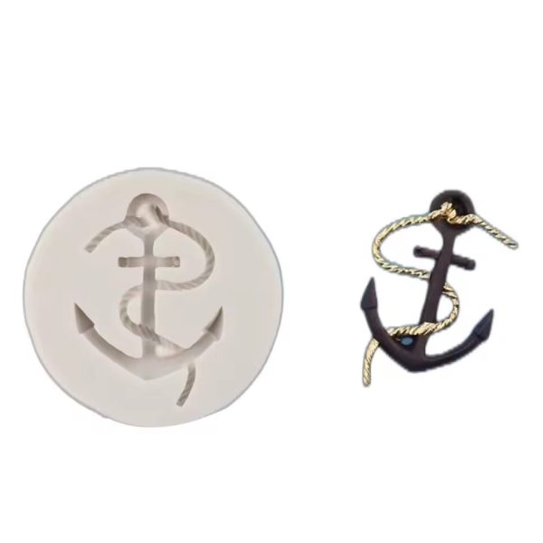 قالب سيليكون مرساة فتحة واحد تزين كيك