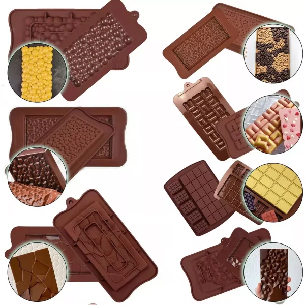 7 قوالب سيليكون شوكليت بار