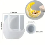 قالب سيليكون كونكريت شكل هلال رمضان حامل شموع