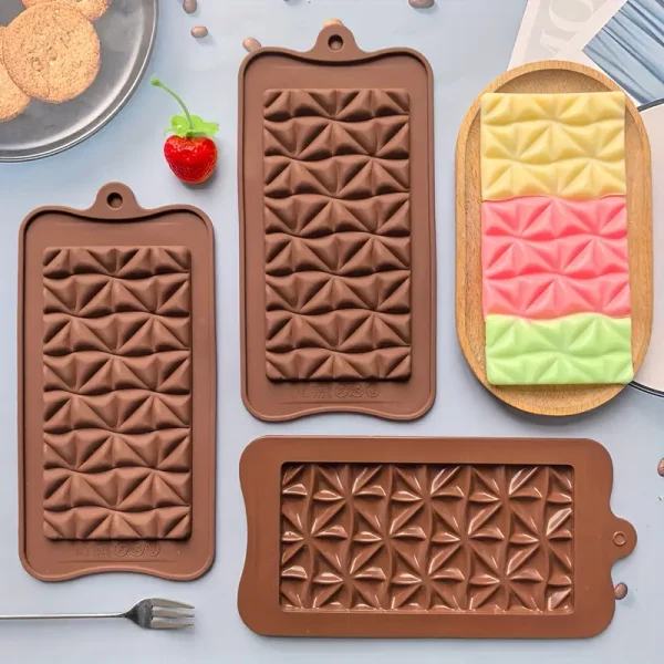 قالب سيليكون بار شوكليت شكل مثلثات