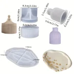 3 قوالب سيليكون كونكريت قالب صنية عشوائي فازة ترند البوبونيرة