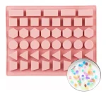 قالب سيليكون جيلي 45 تجويف للشوكولاتة على شكل مستطيل مثلث مربع سداسي دائري