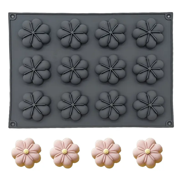 قالب سيليكون موس كيك سواريه شكل وردة