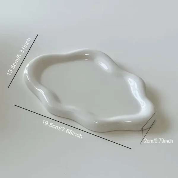 قالب سيليكون صينية بيضاوية غير منتظمة عشوائي 19 سم