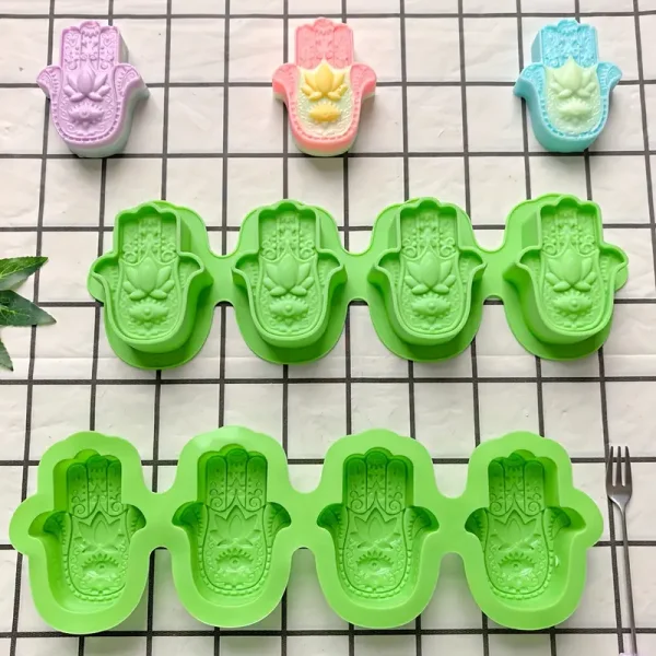 قالب سيليكون شكل الكف للشمع صابون كيك