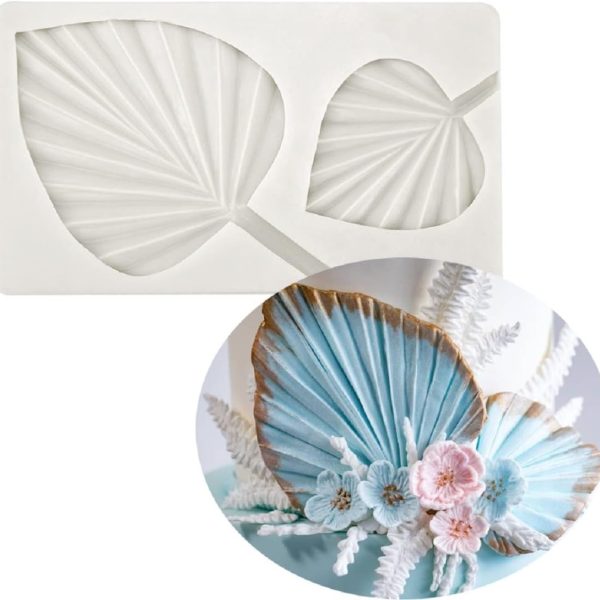 قالب سيليكون مولد على شكل اوراق شجر لتزيين الكيك وعجينة السكر،