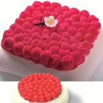 قوالب سيليكون ثلاثية الابعاد بافونى فينش على شكل مربع ومدور توت